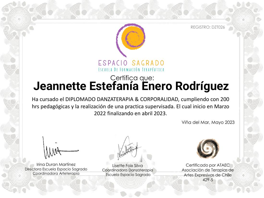 Diplomado de Danzaterapia y corporalidad · 2022–2023